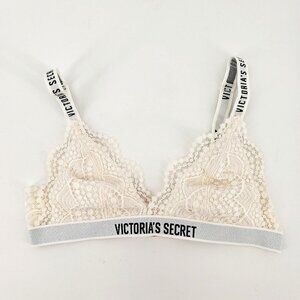 VICTORIA'S SECRET Lacey Logo Triangle Bralette XS